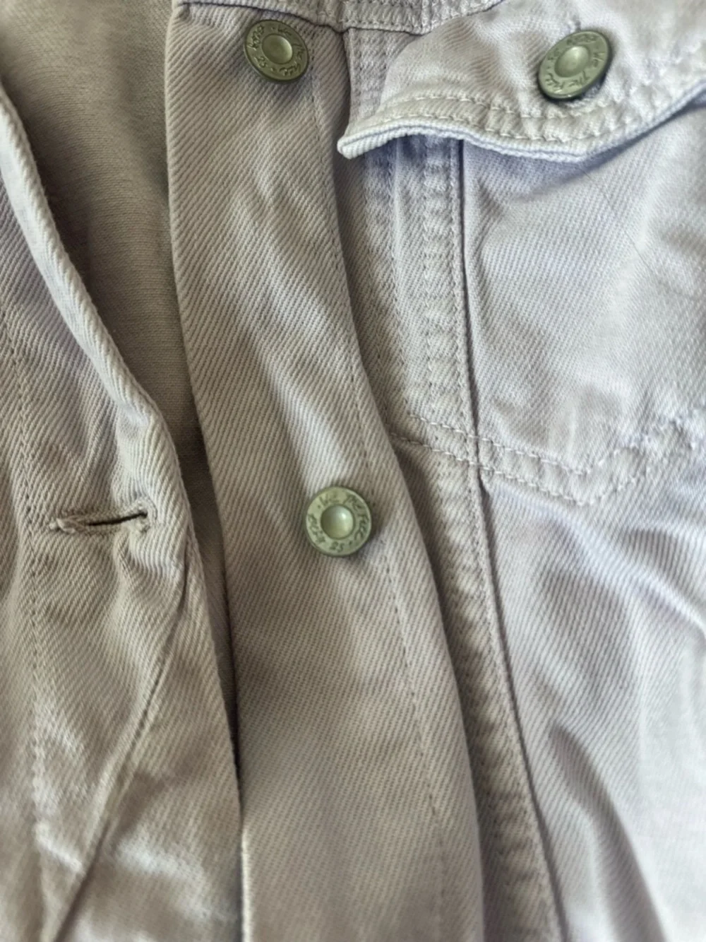 Free People Light Lavender Button-Front Jean Jacket - Picture 2 of 5